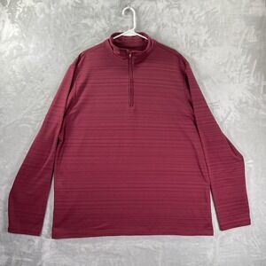 Criquet Shirt men's XXL Performance 1/4 Zip Pullover Red Outdoor Mock Neck 2XL